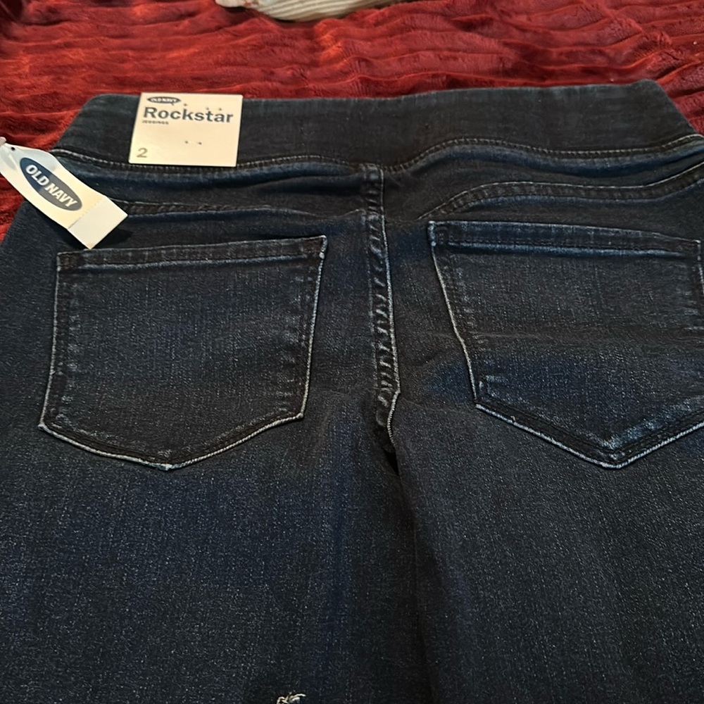 Size 2 RockStar Jeggings Ankle Length Old Navy